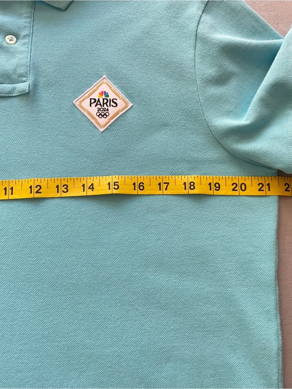 Polo Ralph Lauren NBC Paris 2024 Olympics Custom Slim Fit Polo Blue L